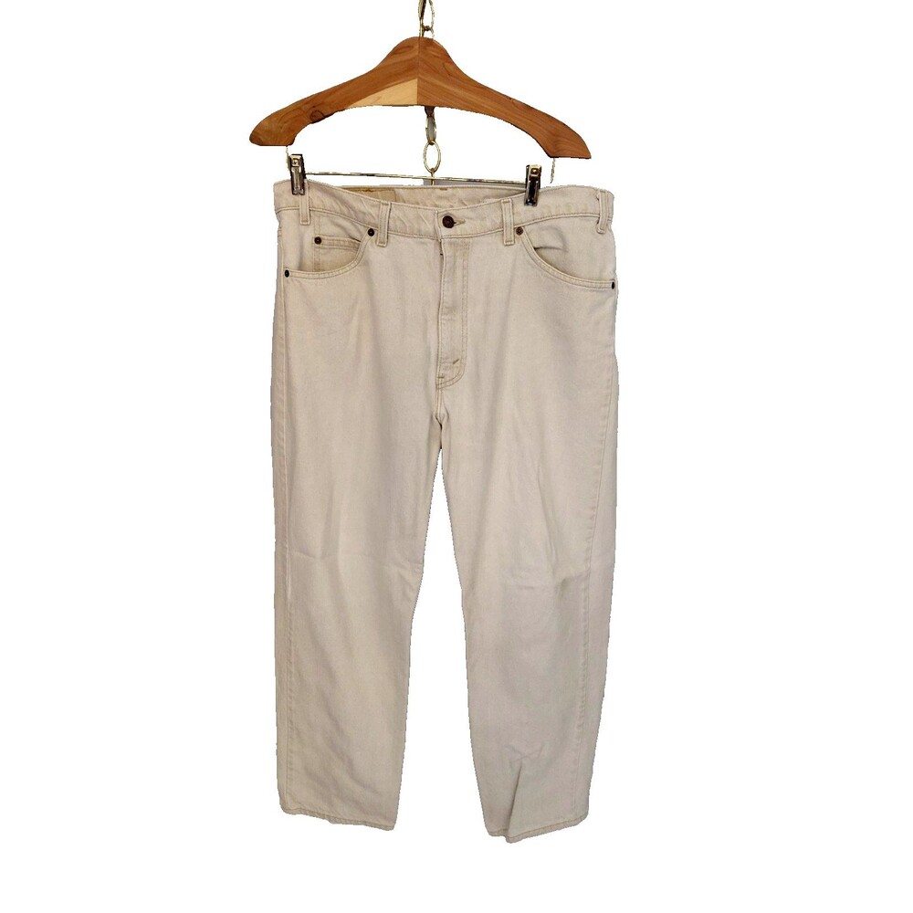 Levi 550 Relaxed Fit 38x30 Mens Jeans Lt Beige